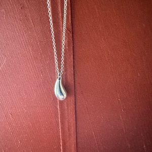 Tiffany & Co authentic Tear Drop necklace in .925 sterling silver.